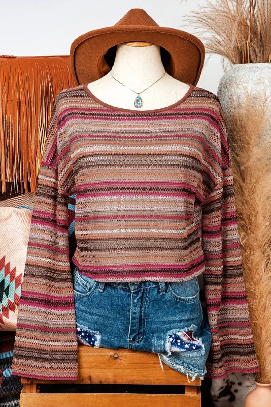 Long Sleeve Striped Fall Top