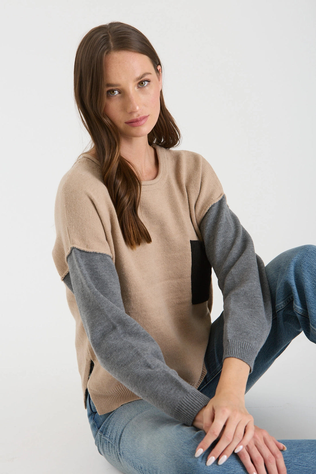 Colorblock Knit Sweater