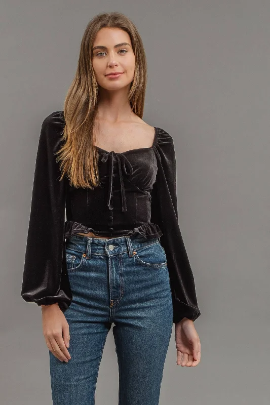 Velvet Crop Top