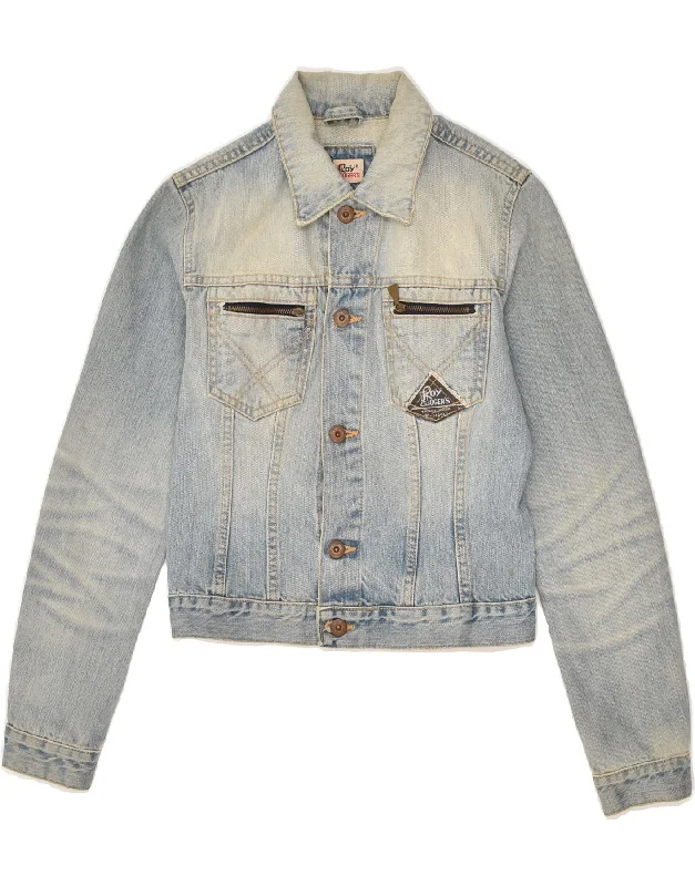 ROY ROGERS Womens Denim Jacket UK 10 Small Blue