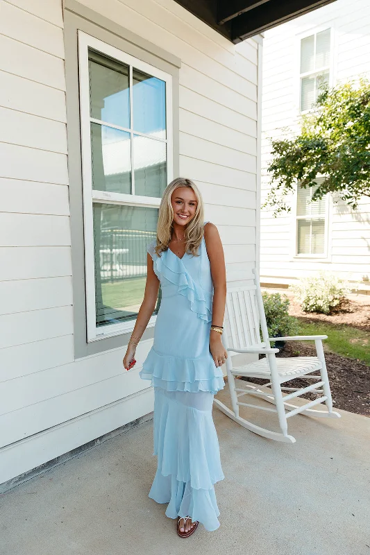 Angeline Maxi Dress - Sky Blue