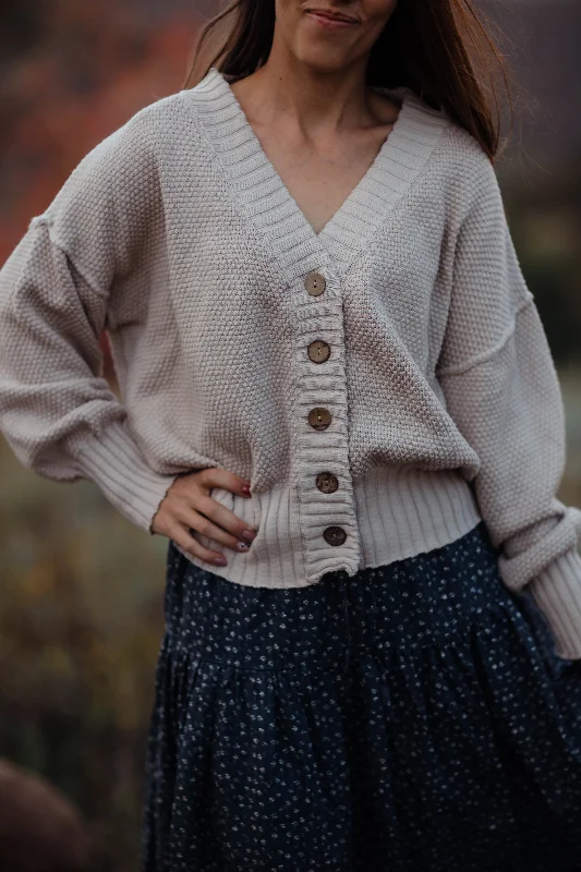 Rosalind cardigan--ecru