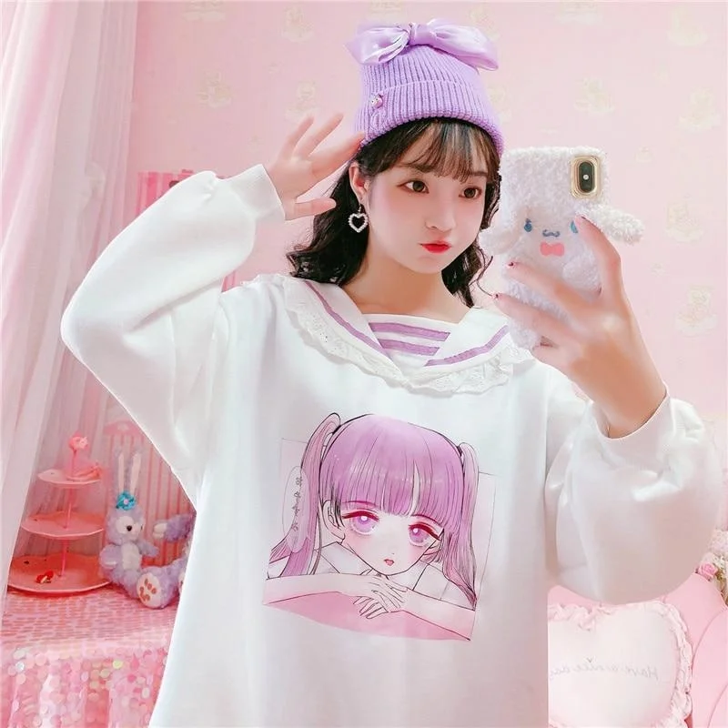 Otaku Baby Collared Sweatshirt