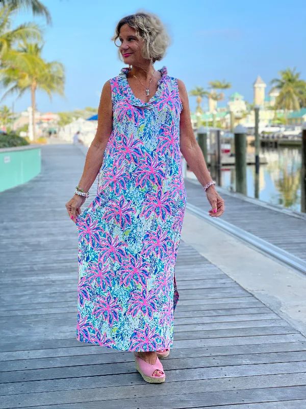 PINK PALM TREE MAXI