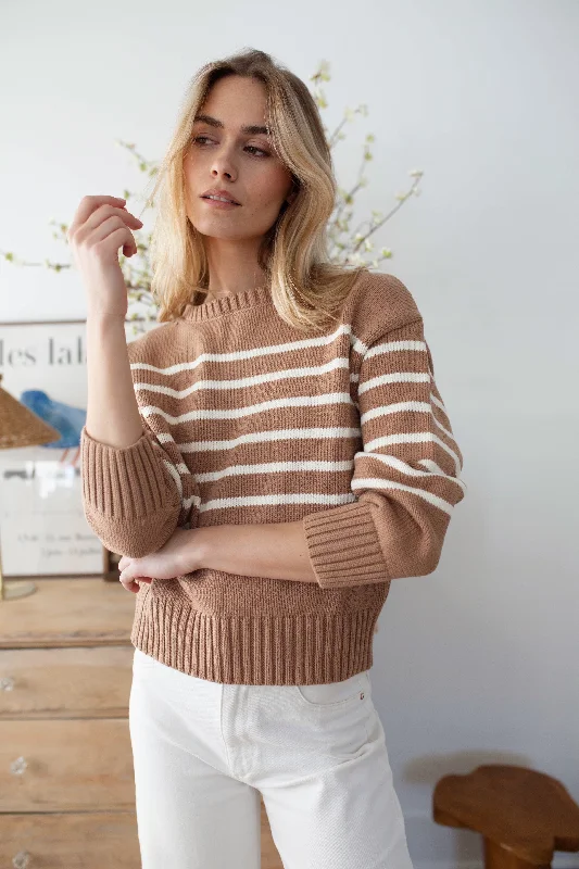 Lake Sweater - Camel/Ivory