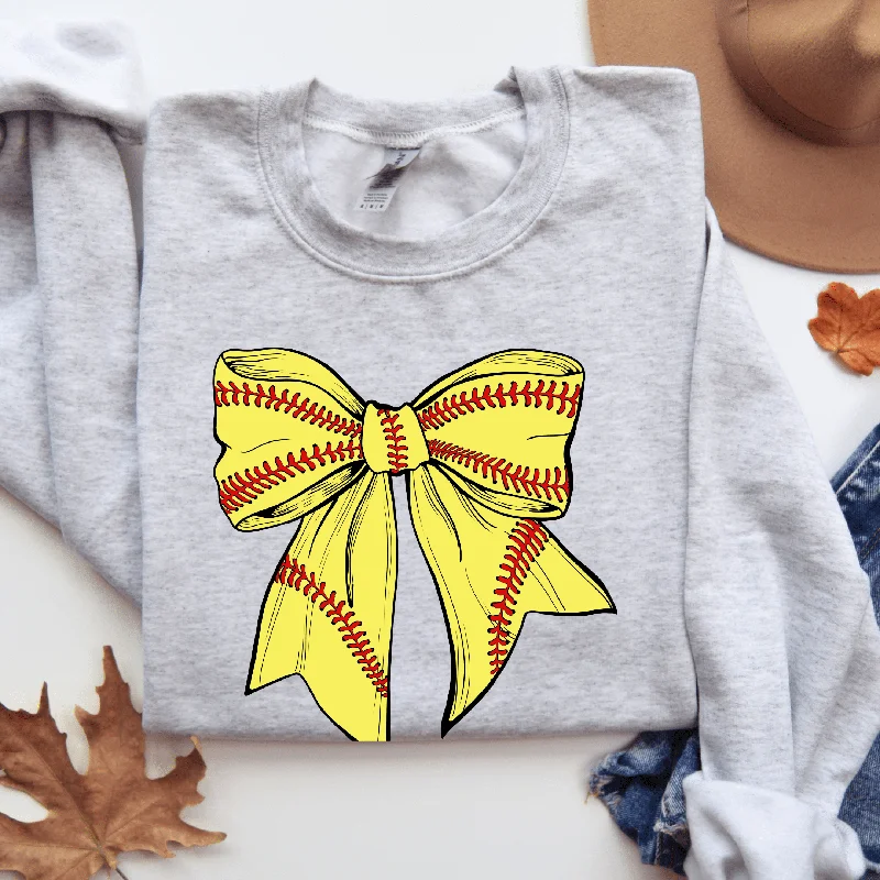 Softball Bow Sweatshirt