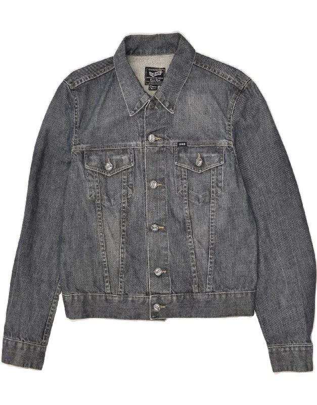 GAS Womens Denim Jacket UK 10 Small Blue Cotton