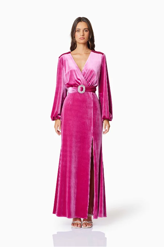 Solene Eventwear Maxi Dress In Pink