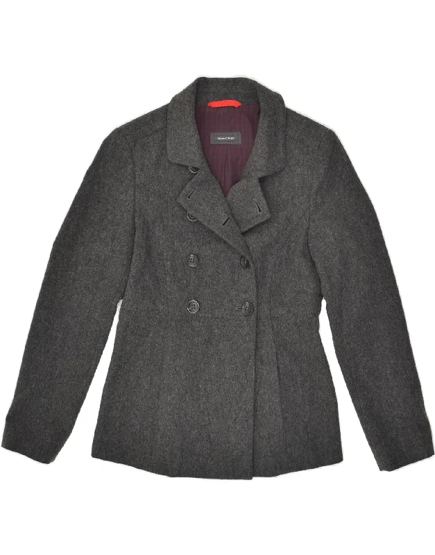 MARC O'POLO Womens Pea Coat EU 36 Small Grey Wool