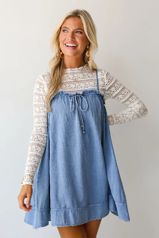 FINAL SALE - Sweet Reputation Denim Mini Dress