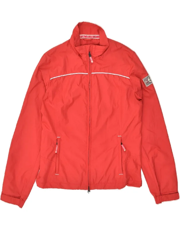 SERGIO TACCHINI Womens Bomber Jacket IT 42 Medium Red Polyester