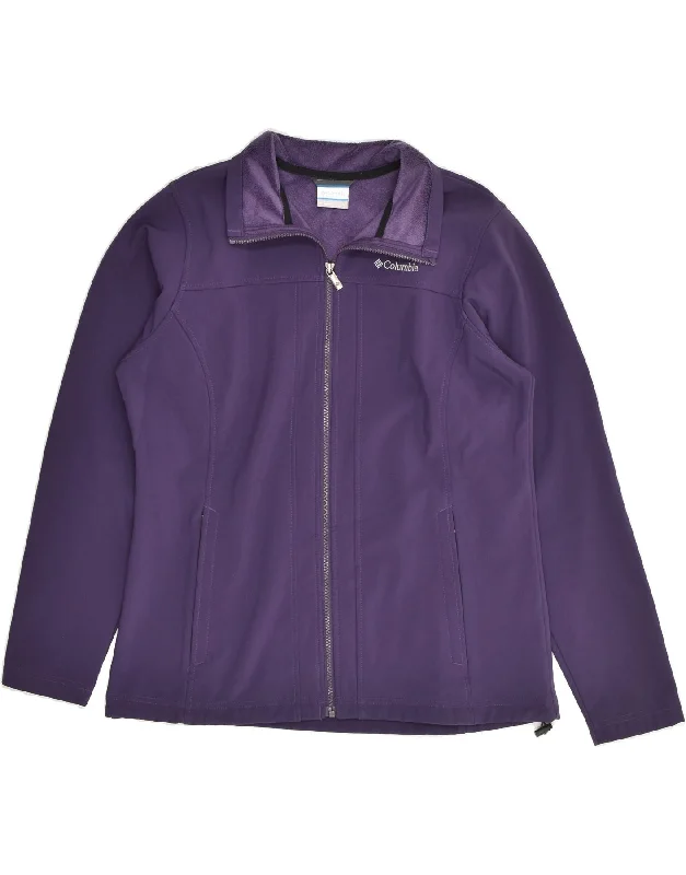 COLUMBIA Womens Windbreaker Jacket UK 14 Large Purple Polyester