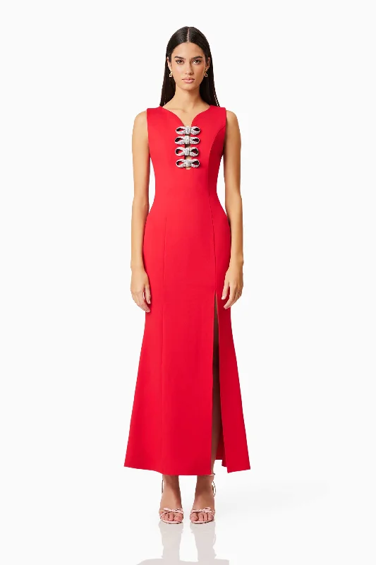 Cherie Maxi Dress In Red