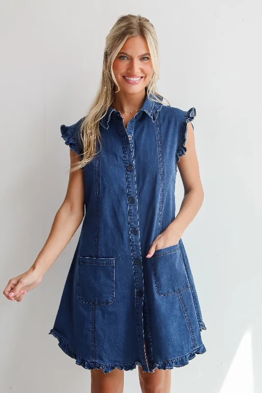 Simple Adoration Denim Mini Dress